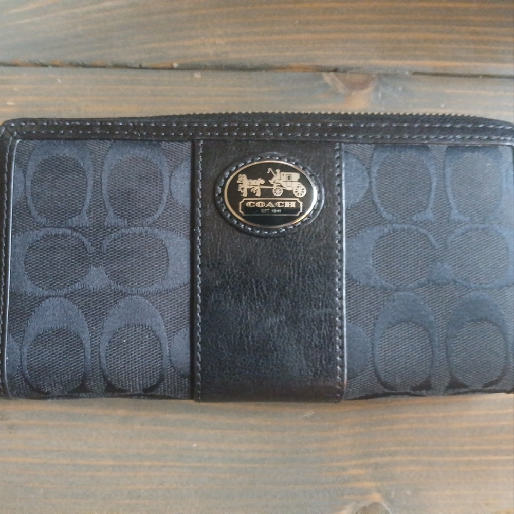 Coach Black and Gray Wallet